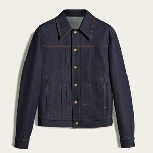 Dunhill stretch denim pleated jacket